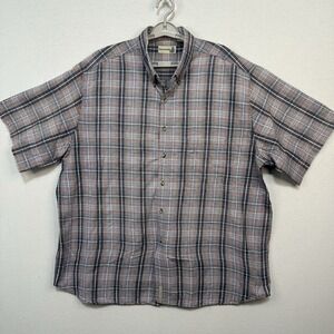 FieldMaster Button Up Short Sleeve Shirt‎ 2XL  Linen/Cotton Blend
